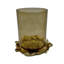 9'' H Votive Aluminum Glass Gold Candle Holder