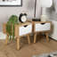 Clarinda Pair of 1 Drawer Scandi Bedside Table Units-1338422117