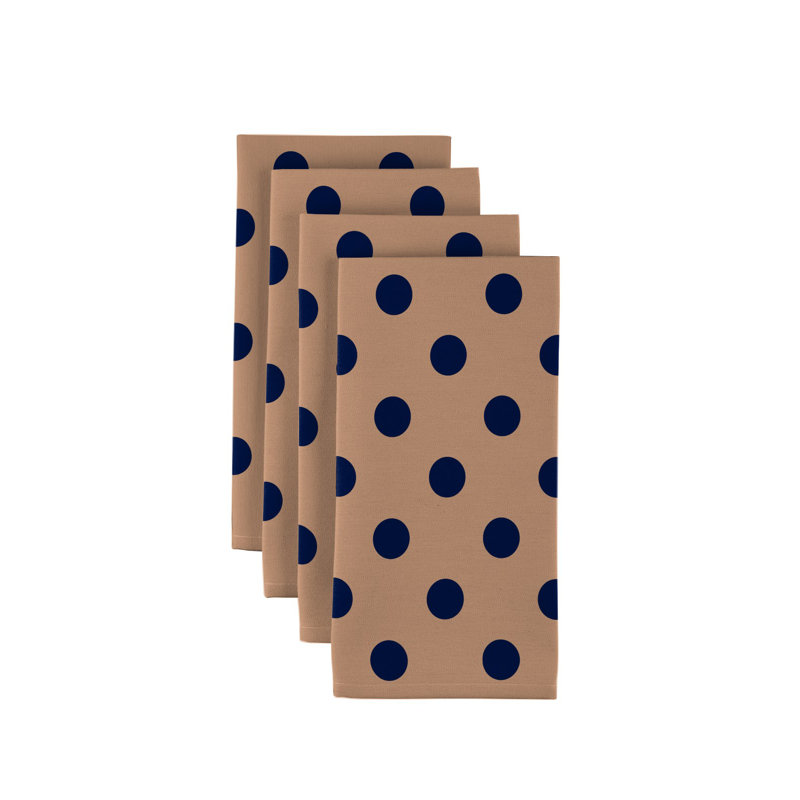 Polyester Geometric Square Napkin, Tan