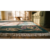 Antique Chinese Art Deco / Art Nouveau Room Size Wool Rug
