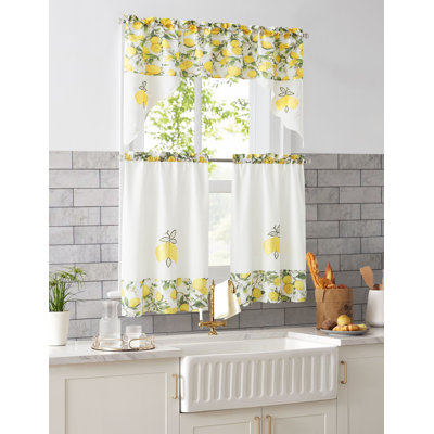 Shwalb Lemon Kitchen Curtain Set