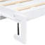 Lit escamotable simple avec station de charge et tiroir, blanc-467172824
