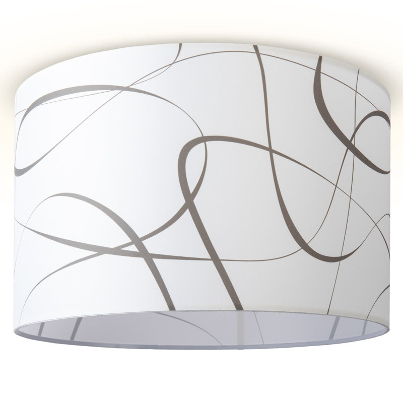 Aalon Fabric Flush Ceiling Light, White