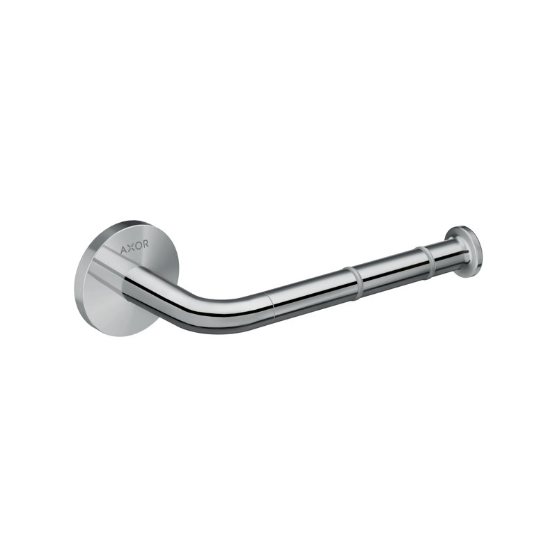 Universal Circular Wall Mount Single Post Toilet Paper Holder, Chrome