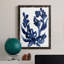 Indigo brossé Blooms I, toile encadrée de qualité supérieure - prête à être accrochée-1129090196-1129090197