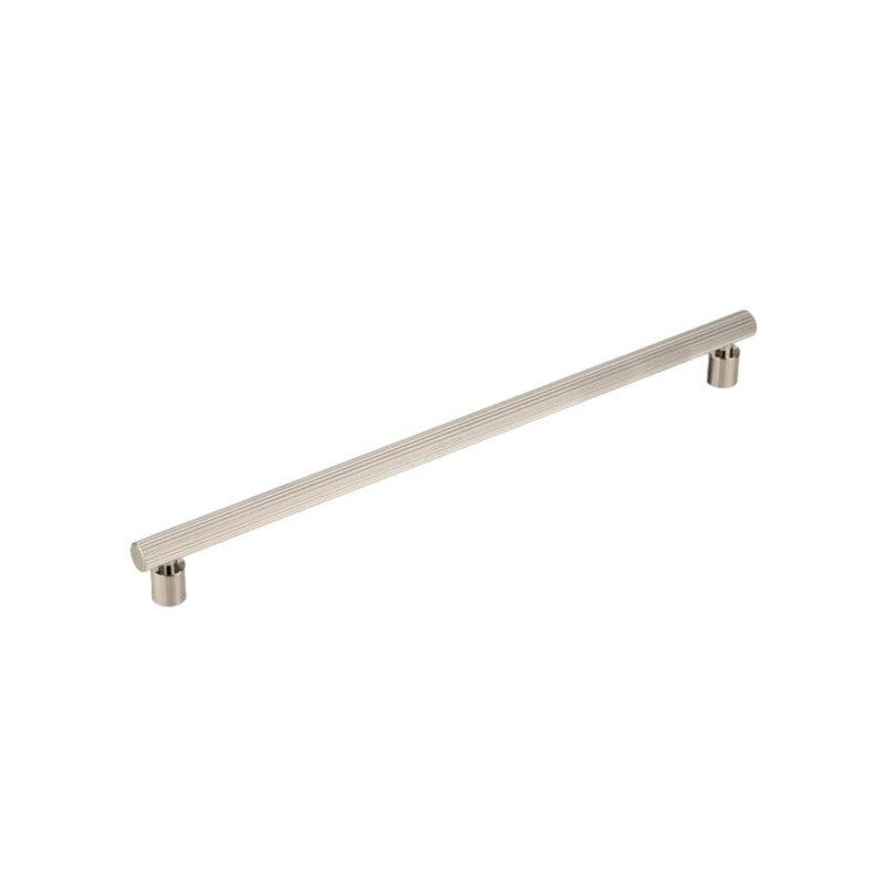 Polished Nickel "Elite" T-Bar Fluted Drawer Pull, 12 3/5"