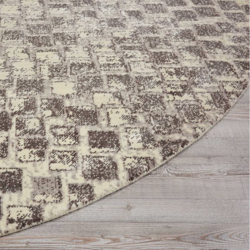 Baronets Viscose Abstract Indoor Rug, Round 8'