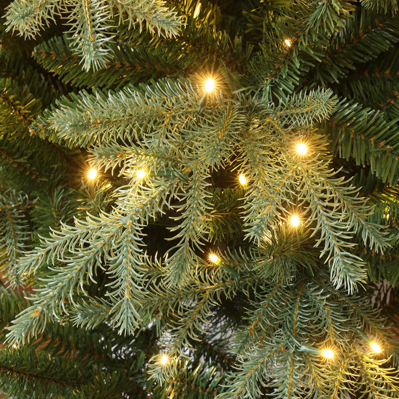 Arbre de Noël artificiel vert 6 pi pré-éclairé en pot, 6'