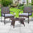 Hielm Rectangular Wicker Folding Outdoor Coffee Table , 23.5'' in. W 16'' in. D