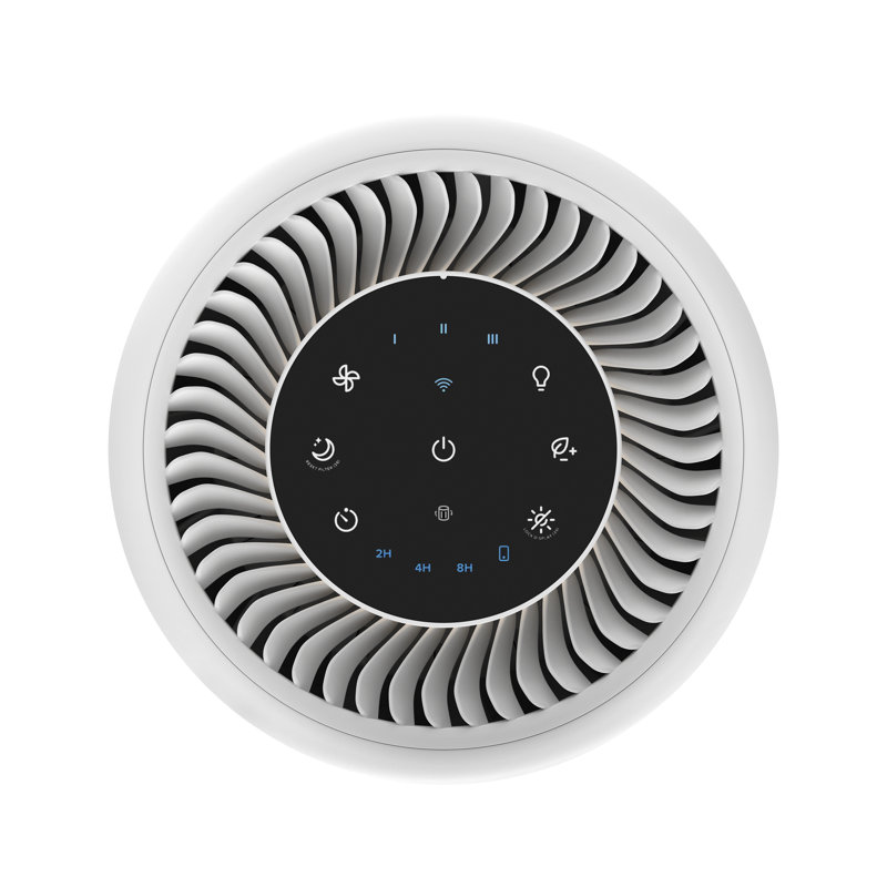 White Smart Table-Top Tower Air Purifier with HEPA Filter