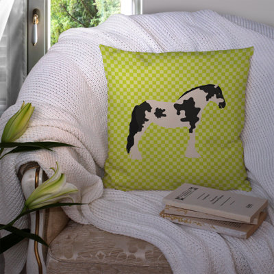 Coussin décoratif d’extérieur en toile carrée à contrôle cheval