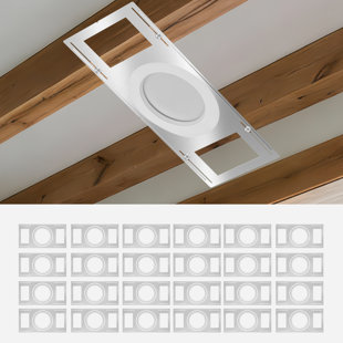 24-pack New Building Installation Plates, 8-9-11 Inches,for New Construction And Retrofit Led Recessed Lighting Housing Plates, Shallow Recessed Led Lighting Plates (Set of 24)