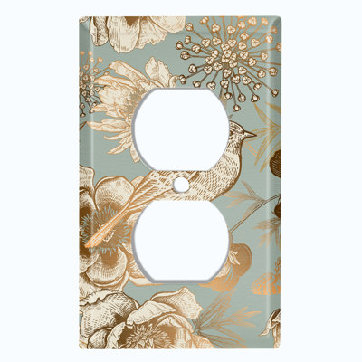 Patterned 1 - Gang Toggle Light Switch Standard Wall Plate