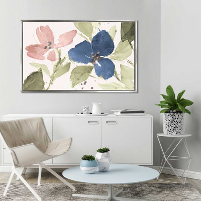«Watercolor Blooms I» par Lanie Loreth, reproduction sur toile flottante