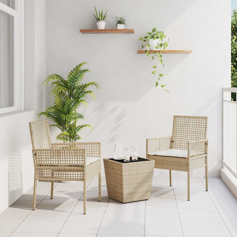 0 H Upholstered Dining Chair, Beige, Beige