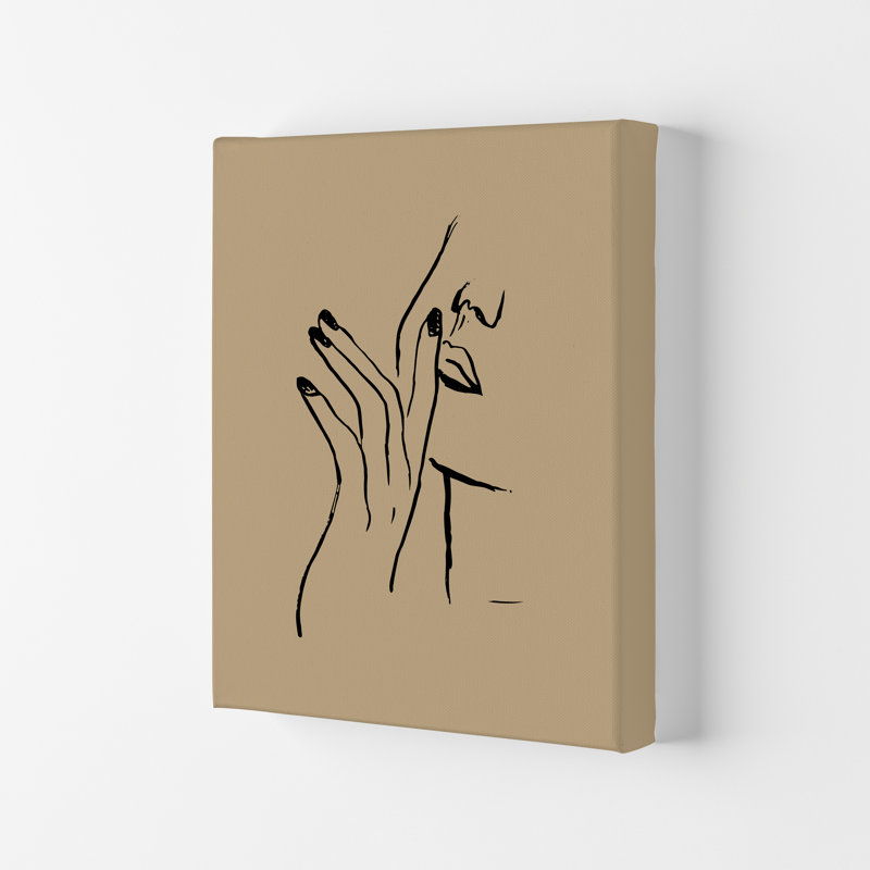 Face Hands Sketch 2 by Planeta444 - No Frame Print, No Framed, 42cm H x 30cm W x 1cm D