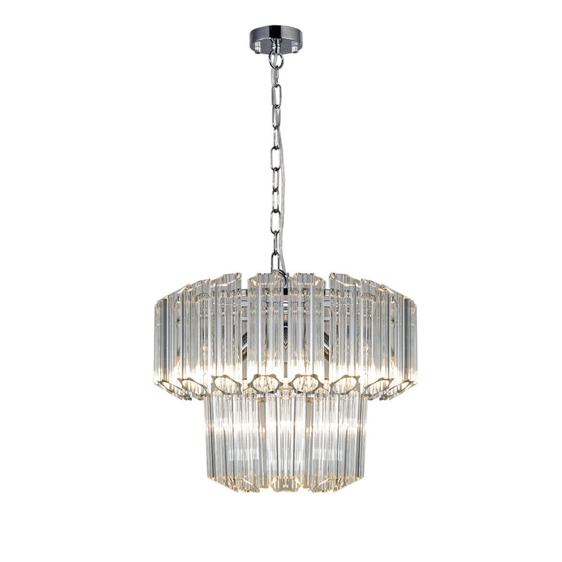 Akkie 4 - Light Crystal Chandelier, Polished Chrome