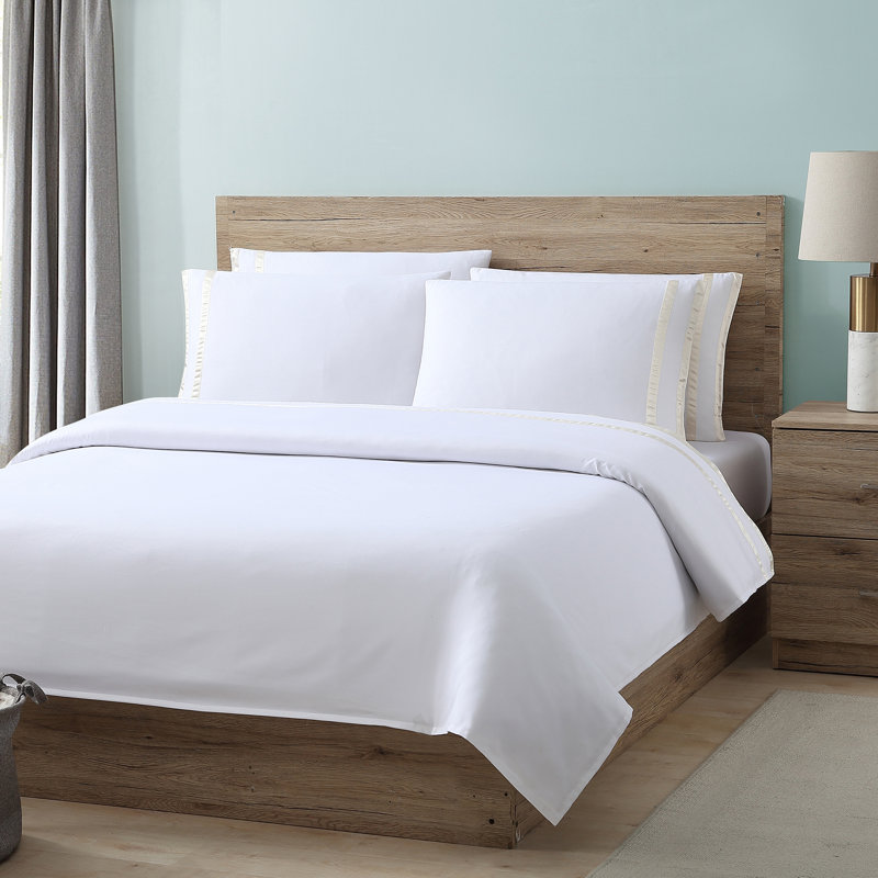 1000 Thread Count Striped Cotton Blend Sateen Sheet Set, Full Sheet Set + Fitted Sheet + 2 Pillowcases