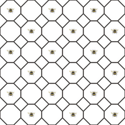 Kleopatra Bee Hive With Bees 10m X 53cm Wallpaper Roll