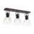3 - Light Adjustable Seeded Glass Linear Dome Semi Flush Mount