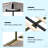 Keynen Farmhouse Floating Bed Frame with LED Light and Headboard-1230101491-1230101488