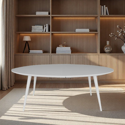 Bureau de conférence elliptique, réception blanche simple
