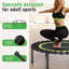 Trampoline 48 po avec poignée, rebord silencieux, cadre en acier pliable