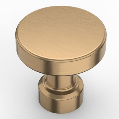 10 Pack Champagne Bronze Kitchen Cabinet Knobs And Pulls - Single Hole Round Gold Drawer Knobs For Bathroom Cabinets