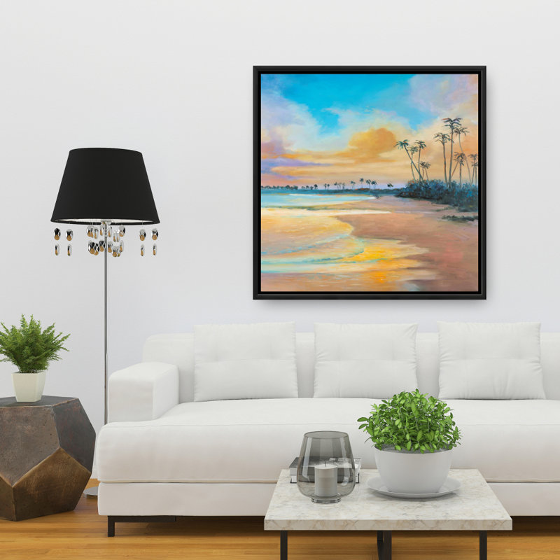 Sunset By The Sea Print On Canvas