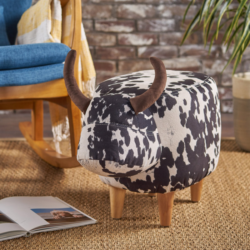 Amarantha Velvet Ottoman, Black Velvet