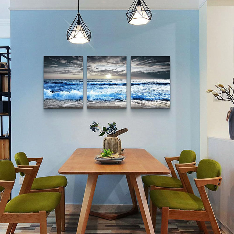3 Piece Wrapped Canvas Print, 60 cm H x 40 cm W