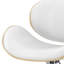 Marana - Tabouret de bar pivotant en bois cintré - Blanc