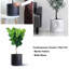 Higold - 10 Inch Ceramic Plant Pot With Marble White Texture, Modern Cylinder Garden Pot, Plant Container, Indoor/outdoor Using, Great Home Decoration, Gift For Birthday, Housewarming