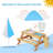Wooden Kids Picnic Table, Table With Umbrella