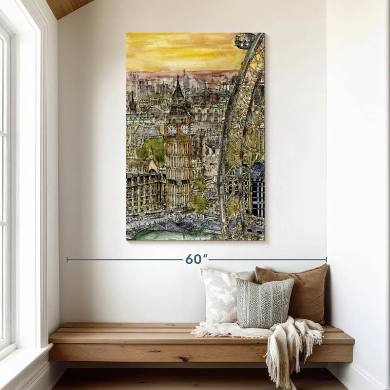 Aime Iconic City Scene IV, 48" H x 32" W