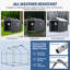 Outdoor Storage Shed 187×100×160cm – Roll-Up Door, 2 Mesh Windows, Steel Frame