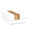 Table basse extensible Modern Retro - Design imperméable ultrabrillant avec rangement caché