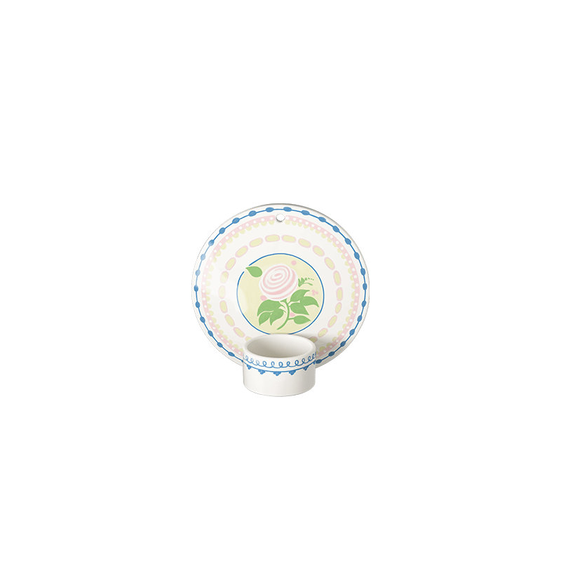 Dora Tealight Holder, Blue Face, 5.1", Blue Rose