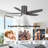 52 In. 5 Blades Flush Mount Indoor Ceiling Fan With Light Kit And Remote-391292894-391292866-391292865