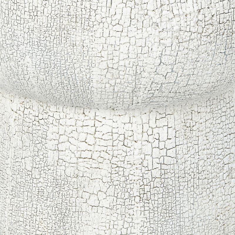 Table d'appoint vintage double en béton avec texture fissurée