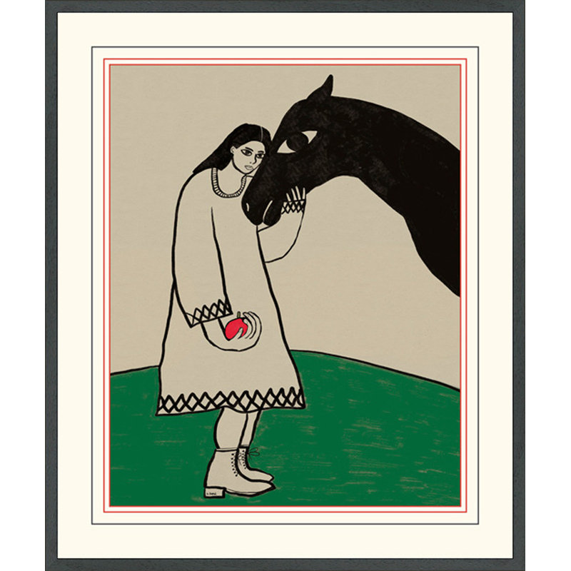Lady And Her Horse, 21.75" H x 17.75" W