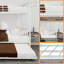Lit superposé en fer carré durable avec rails de sécurité, chambre idéale, chambre d'amis ou espace commun, assemblage facile et performance durable - Taille: 137 cm x 190 cm-450080625-450080624