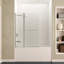 48'' - 48'' W x 58'' H Hinged Frameless Tub Door with Clear Glass-50305171