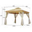 Pavillon de jardin avec moustiquaire à double toit pour patio-113876930-113876929