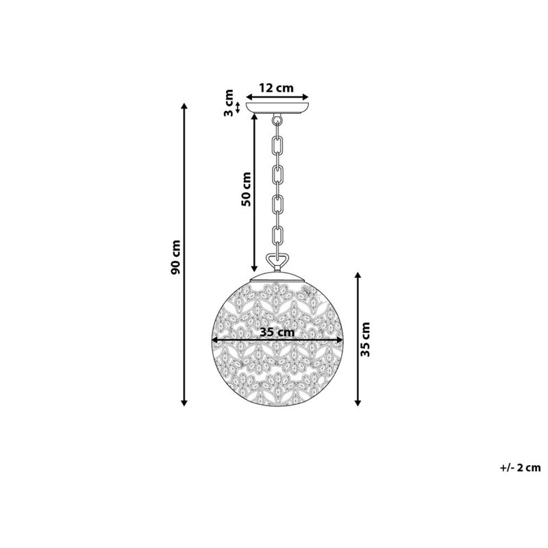 Shuler 1 - Light Silver Sphere Pendant