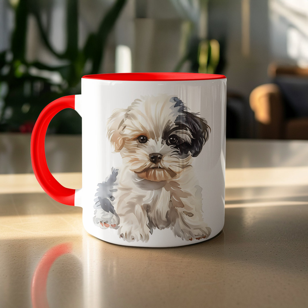 Watercolor Shiba Inu Puppies Design 11oz Coffee Mug