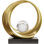Modern Abstract Golden Circle Crystal Ball Sculpture