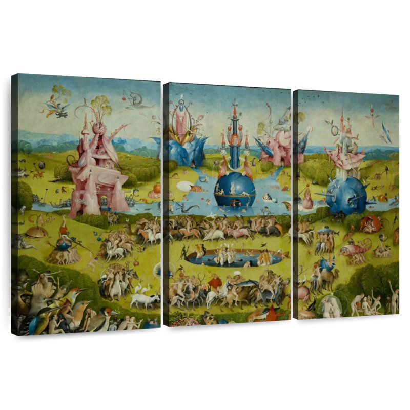 Leisha Le jardin des délices terrestres IV, H 48 po x l 74 po