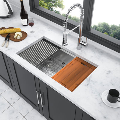 Double Bowl, Undermount Kitchen Sink, 16 Gauge, T304 Stainless Steel, Flat Apron Front, X - Shaped Water Guide, Coating, Pad, Smart Lower Divider, Workstation Gauge Steel 32"X19"X10" Bowl 60/40 Sink