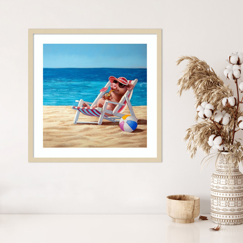«Hello Sunshine» par Lucia Heffernan, reproduction d'art encadrée sur bois, H 25 po x l 25 po
